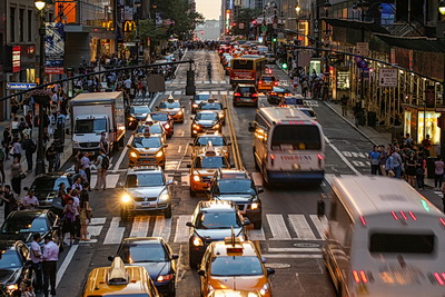 Traffic on 42nd Street NYC