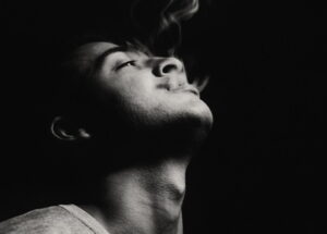 Man Smoking Marijuana