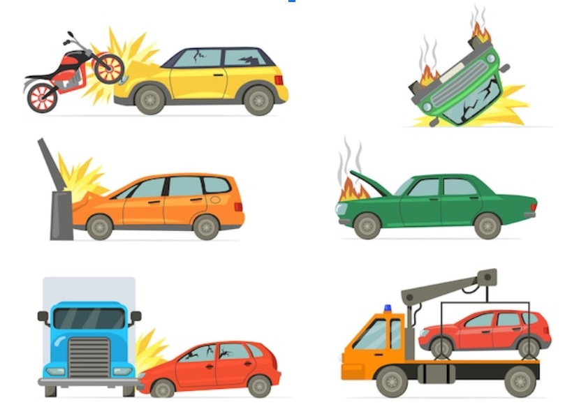 Illustrative list of types of car accidents